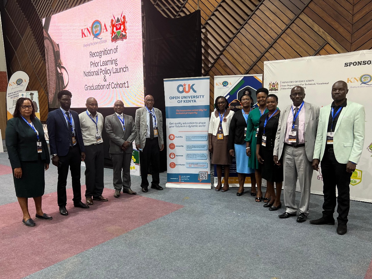 Chair of Council and VC leads the OUK Team at Official Launch of the Recognition of Prior Learning Policy Framework by Kenya National Qualifications Authority at KICC Nairobi. Quick assignment: